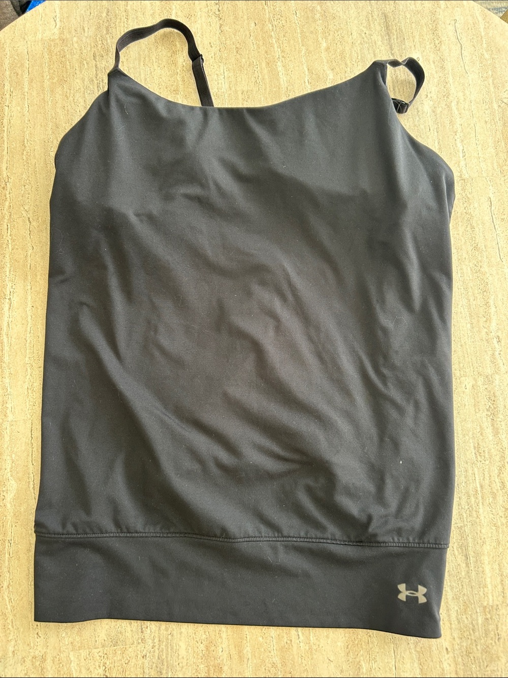 Under Armour Black Scoop Neck Athletic Tank with Shelf